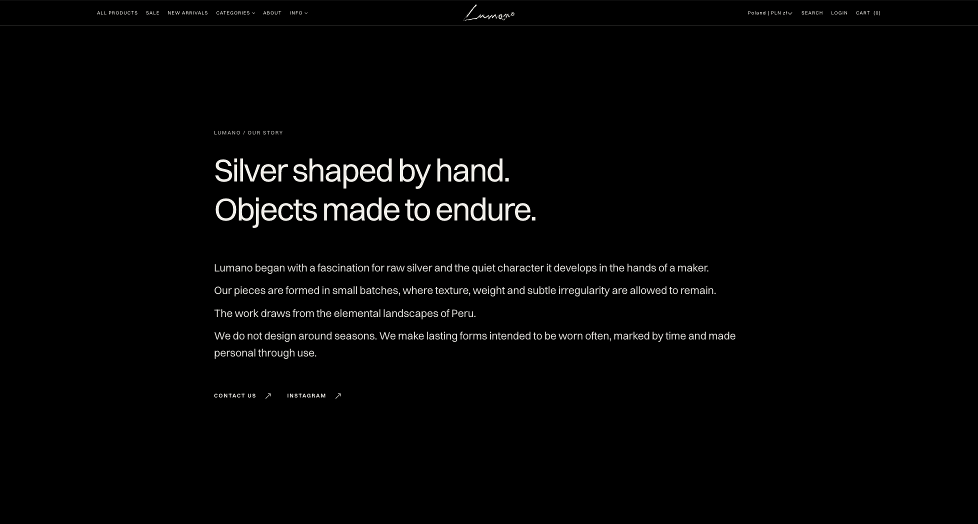 Lumano brand story page
