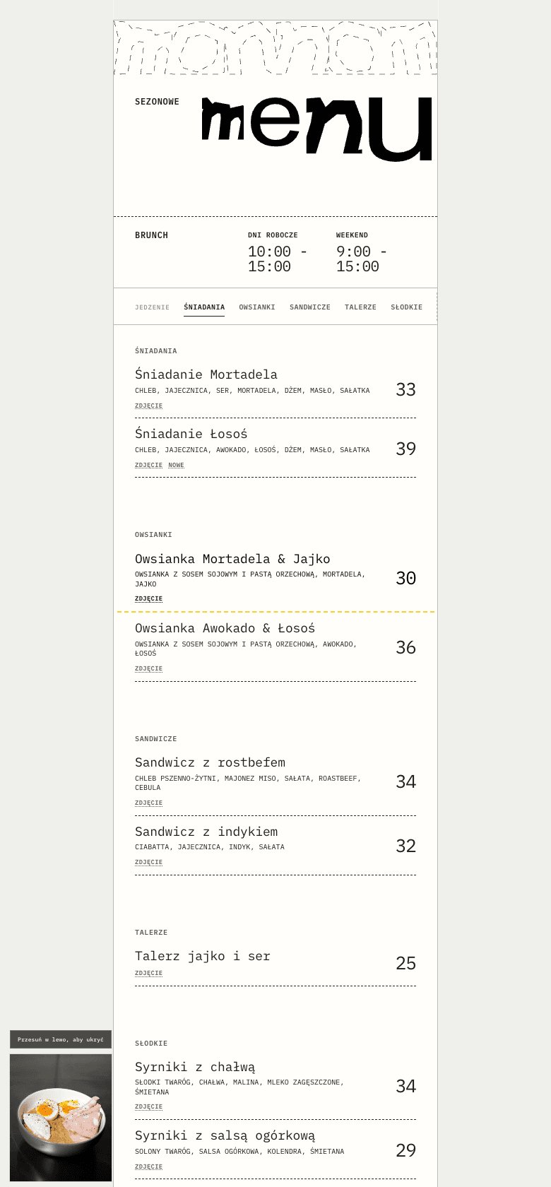 Mon Nom Bakery Sanity-managed mobile menu